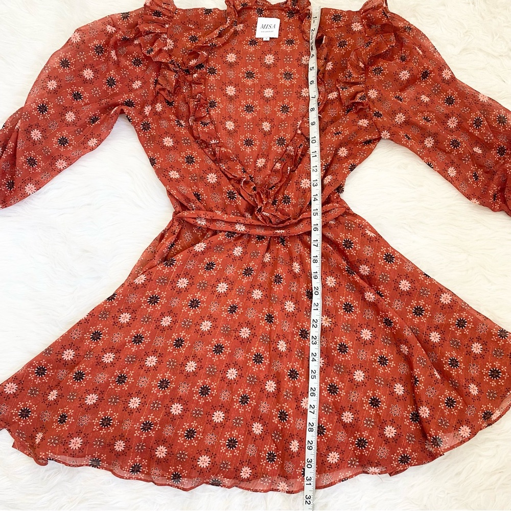 MISA Los Angeles Floral Long Sleeve Mini Dress - Picture 4 of 6